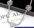 925 Silver Heart & Rose Necklace