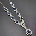 Silver & Sapphire Necklace