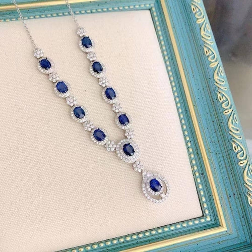 Silver & Sapphire Necklace
