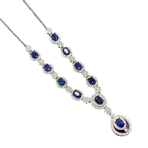 Silver & Sapphire Necklace