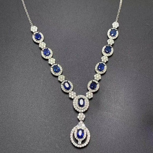 Silver & Sapphire Necklace