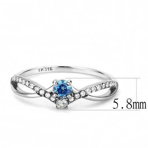 Stainless Steel Ring with Blue