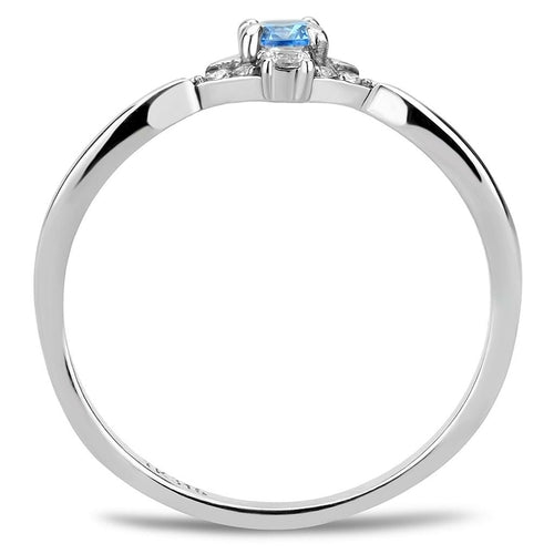Stainless Steel Ring with Blue